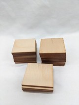 Lot Of (25) Hobby And Craft Wood Square Pieces 1.5&quot; - £18.65 GBP