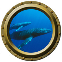 Humpback Whale Mother and Baby - Porthole Wall Decal - £11.06 GBP