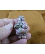 (Y-VEN-567) Pink Black Rhodonite Woman goddess GEMSTONE figurine Venus s... - $346.96 MXN