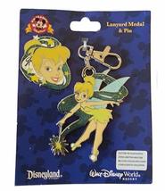 Disney Tinker Bell Lanyard Metal and Pin Theme Parks - $39.59