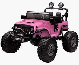 Lifted Monster Jeep 12V Electric Ride On Truck- Limited Edition Pink - £615.49 GBP