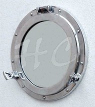 9inch Marine Ship Porthole Mirror Round Aluminium Porthole Wall Hanging - £52.38 GBP