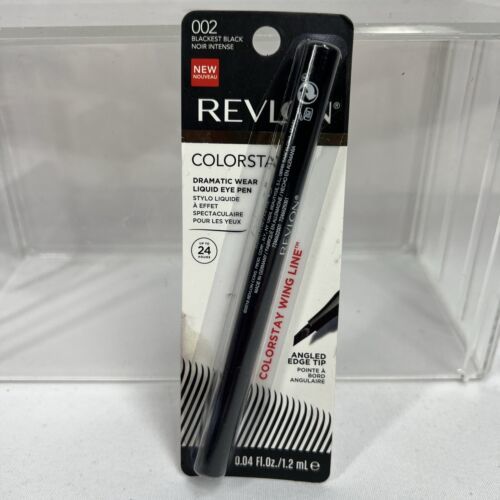 Primary image for REVLON 002 Blackest Black ColorStay Dramatic Wear Liquid Eye Pen w/Angled Tip