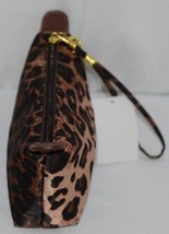 J Brand HM1006LP Leopard Print Zipper Makeup Bag Carrying Strap image 2