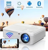[Full Hd 1080P,Wireless,Android Os] 8000Lm Projector With Wifi And Bluet... - £191.35 GBP