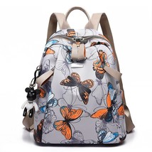 Women&#39;s Mini Backpack with Floral Print OxCrossbody Bag Large Capacity Vintage F - £30.77 GBP