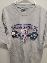 VINTAGE Super Bowl XL Steelers vs Seahawks T-Shirt Reebok LG Large - £11.42 GBP