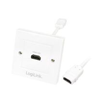 Logilink HDMI 1-Port Wall Socket Adapter - White  - $17.00