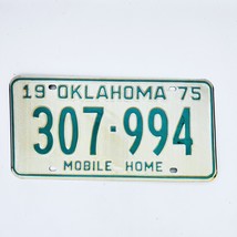 1975 United States Oklahoma Base Mobile Home License Plate 307-994 - £14.76 GBP