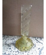 Vintage Yellow crystal Czech 7&quot; tall faceted clear stopper - £42.72 GBP