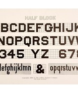 Half Block Font Example 1899 Victorian Craft Supply Art Drawing Ephemera... - €17,34 EUR