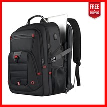 Ergonomic 52L Travel Backpack with Multiple Pockets &amp; USB Charging Port - $63.04
