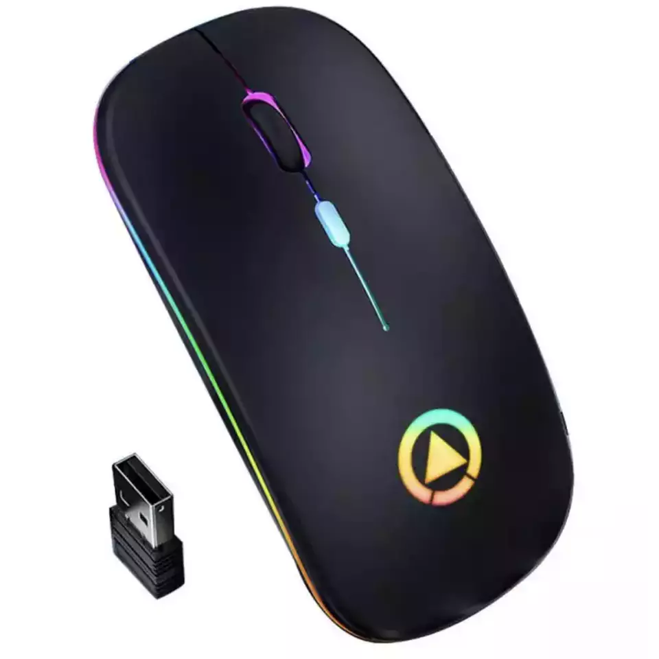 2.4GHz Wireless Optical Mouse USB Rechargeable RGB Cordless Mice For PC ... - $67.88