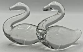 Crystal Swan Paperweights Set of Two PB101 - £15.79 GBP