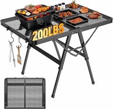 Foldable Grill Table With Mesh Desktop, 200Lbs 3Ft Portable, 35.4&quot; L X 23.6&quot; W - $103.99