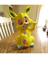 Psychedelic Kitschy Yellow Rabbit HandPainted and Signed 2022 - $36.98 CAD