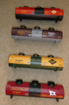 Lot of 4 MTH O Scale 3 Dome Tank Car Bodies Shells 8&quot; Long - $32.67