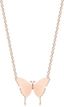 Gold Dainty Initial Necklace 18K Gold Plated Butterfly Pendant Name Necklaces De - £25.76 GBP