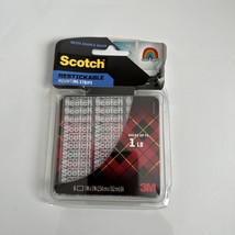 Scotch® Restickable Mounting Tabs, 1&quot; x 3&quot;, Clear, 6/Pack 051141910611 - £4.97 GBP