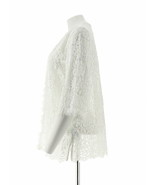 Isaac Mizrahi Live! Open Front 3/4 Sleeve Lace Kimono Pearl XXS - $13.02 CAD