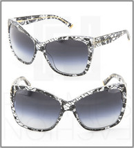 Dolce &amp; Gabbana 4111 BLACK LACE Crystal Acetate Butterfly Sunglasses DG4111m - £153.72 GBP