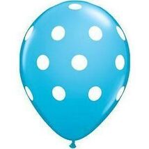 16" Robin's Egg Blue Polka Dot Balloons (5) - $4.46
