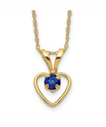 Children&#39;s September Sapphire Birthstone Heart Necklace - €144,99 EUR