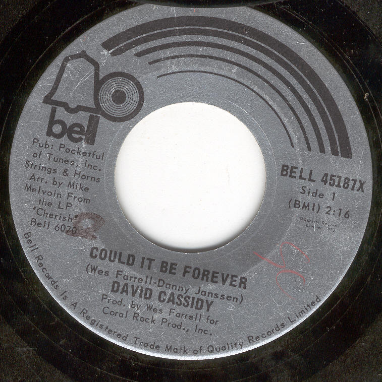 DAVID CASSIDY 2 45 RPM RECORDS KEITH PARTRIDGE 1970&#39;S - $14.75