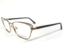 Dana Buchman Eyeglasses Frames Marcia TG Gold Black White Zebra Print 54-15-140 - £14.44 GBP