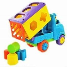 Learning Toy Push Along Block Shape Sorter Funtime Tipper Truck Vehicle 18 mths+ - £6.97 GBP