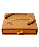 Joycuff Hidden Message Bracelet &#39;Teach Love Inspire&#39; Red Apples Teacher ... - £10.99 GBP