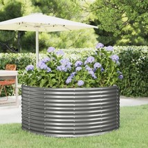 Garden Raised Bed Grey Powder-coated steel Large Durable - $307.29 CAD