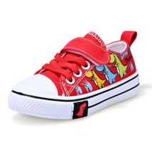 Boys&#39;s Canvas Sneakers Dinosaurs Soft Comfort Breathable Toddler Trainers Shoes - £16.56 GBP