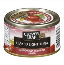 24 Cans of CLOVER LEAF Flaked light Tuna Sundried Tomato &amp; Basil 85g eac... - £59.70 GBP