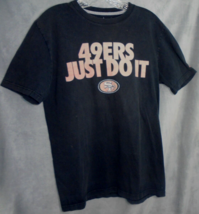 Nike NFL San Francisco 49ers Men&#39;s Medium M Tshirt Just Do It Black - £6.51 GBP