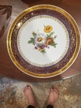 LES Limoges Flower Floral Dinner Plate Vintage Antique  - $21.46