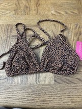 Xhiliration Womensl Bikini Top Size L Leopard/Brown -Brand New-SHIPS N 24 HOURS - £27.60 GBP