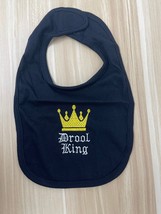 Drool King Cute funny embroidered cotton baby bib - £4.82 GBP