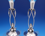 Blossom by Durham Sterling Silver Candlestick Pair #132 9 1/2&quot; x 4&quot; (#8054) - £456.65 GBP