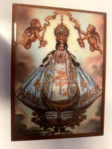 San Juan de Los Lagos Wood Rosary Box with Rosary, New from Colombia L036 - $42.03 CAD