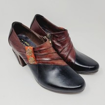L&#39;Artiste Joella Women&#39;s Booties Size 5.5-6 Shoes Black Brown Casual Heels - £35.36 GBP