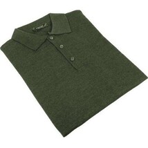 Mens PRINCELY Soft Merinos Wool Sweater Knits Lightweight Polo 1011-40 Green image 5