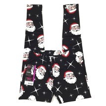 Christmas Santa Face Ankle Leggings Junior Size XS Black Red White Stars - £7.50 GBP