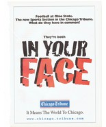 1996 Chicago Tribune Print Ad 8.5&quot; x 11&quot; - $20.06