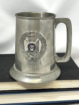 1934 Pennsylvania Penn State Pewter Mug Cup Stein Marlboro Glass Bottom ... - $22.44