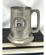 1934 Pennsylvania Penn State Pewter Mug Cup Stein Marlboro Glass Bottom Wreath - $22.44