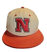 Nebraska Cornhuskers Fitted Baseball Hat Cap Off White Red Size 7 3/8 - $12.99