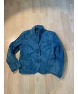 valerie stevens Womens Teal Leather Jacket Size Xl - $40.55 CAD