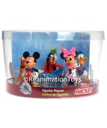 Disney Store Mickey Mouse Junior Figurines Playset Minnie Pluto Donald G... - £15.62 GBP