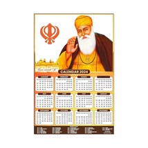 Guru Goving Singh Ji Calendar Monthly Calendar 2024-12” x 18 Inch - $23.08